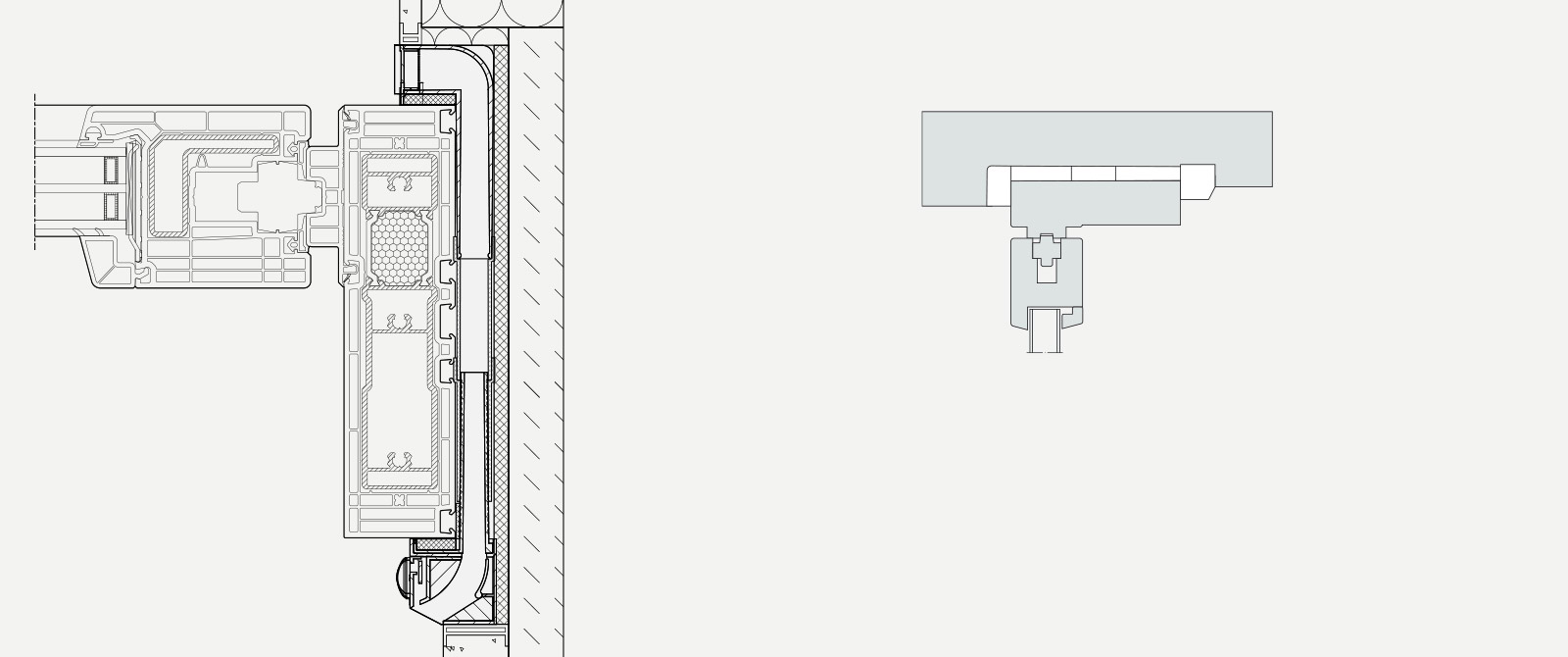 Komfortsysteme Fassadenluefter Aeromat-flex Einbau Zeichnung-schiebetuer